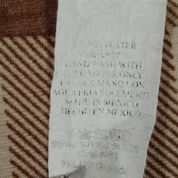 Heimish USA Women's Brown Tartan Waterfall Casual Vest Sweater Plus Size 2XL - Picture 5 of 8